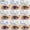 Цветные контактные линзы, модные синие линзы для очков, фиолетовые натуральные бьюти-линзы, розовые нежные линзы, 1 пара