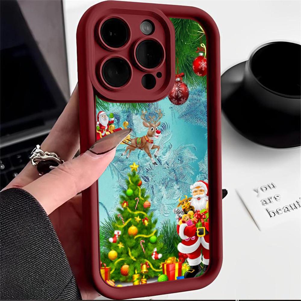Чехлы для телефонов Ae107 Happy New Year Christmas для Xiaomi 14T 12 11 Lite 5G NE Redmi 13C 14C 9C 9a A2 A3 Note 12 Pro 11s Angel Eye Ladder Protective Cover