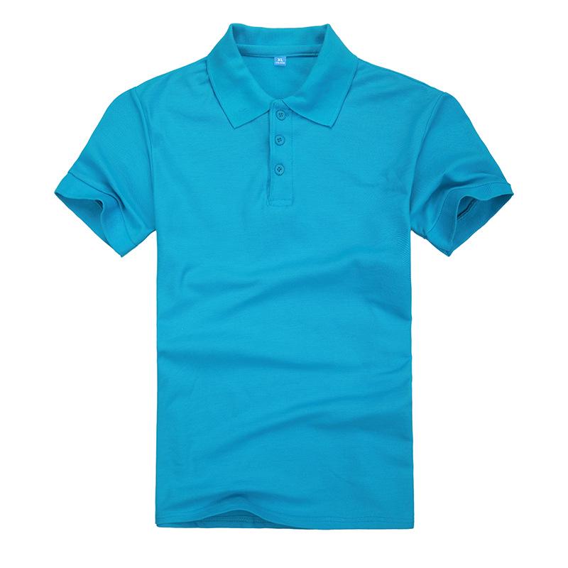 Рубашка поло с короткими рукавами и лацканами, 200 г/м²: Удобные, дышащие, однотонные, идеально подходят для работы и отдыха.