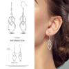 2024 New Earring for Women 925 Silver Sparkling Star Butterfly Heart Tassels Feather Hoop Earrings Engagement Wedding Jewelry