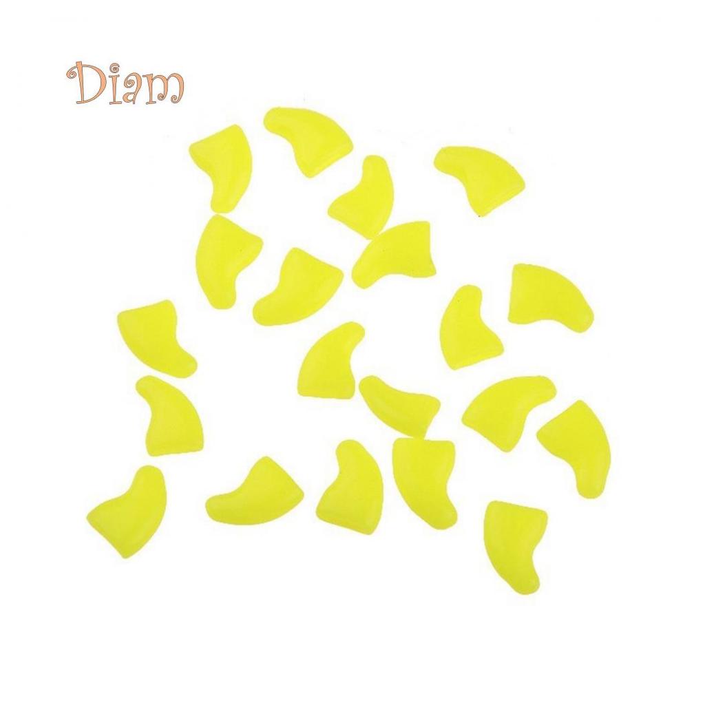 20Pcs Soft Plastic Colorful Cat Nail Caps Paw Claw Protector Cover with Glue