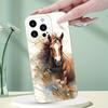 Креативный Простой Красивый Чехол для Телефона с Лошадью Для iPhone 17 Чехлы iPhone 16 Pro Max 15 14 13 12 11 XS X XR 7 8 Plus 16E 17Air Чехол