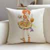 1A-Secret Loves Angel Anime Cushion Cover Natural Linen Pillowcase Set, All-In-One Decor For Sofa, Bedroom & Chair
