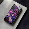 Shockproof Cover for Xiaomi Redmi Note 12 Pro 4G 11S 11 5G Vintage Oil Painting Purple Floral Phone Case, Glossy Acrylic Back TPU Bumper
