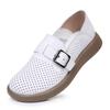 Fashion GKTINOO 2024 White Moccasins For Women Genuine Leather Flats Hollow Loafers Shoes Women's Soft Casual Sneakers Flat Shoes