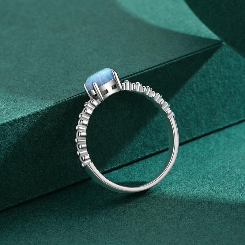 MODIAN Кольца на палец из стерлингового серебра 925 пробы с натуральными овальными опалами, оригинальный дизайн, модные ювелирные аксессуары для женщин