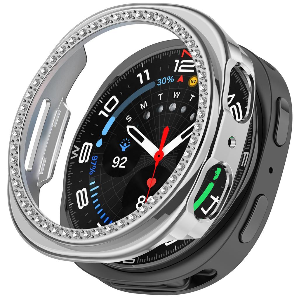 Алмазный Чехол для Samsung Galaxy Watch 8 40 мм Полый Защитный Корпус Аксессуары для смарт-часов galaxy watch 8 44 мм Защитная Накладка-Бампер