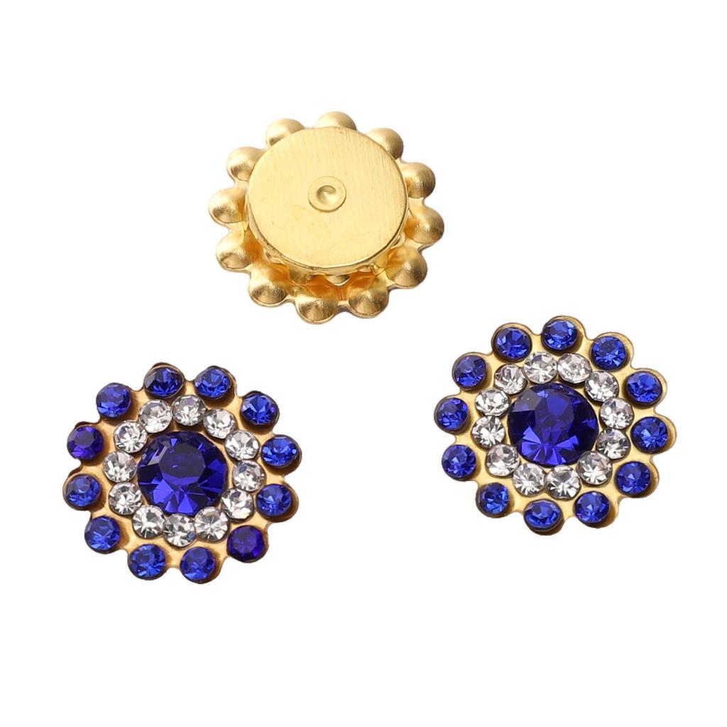 Plastic Spray Plated Snowflake Circular Gold Dot Diamond Sewing Tool Decorative Button Scrapbooking Garment DIY Apparel Accessories