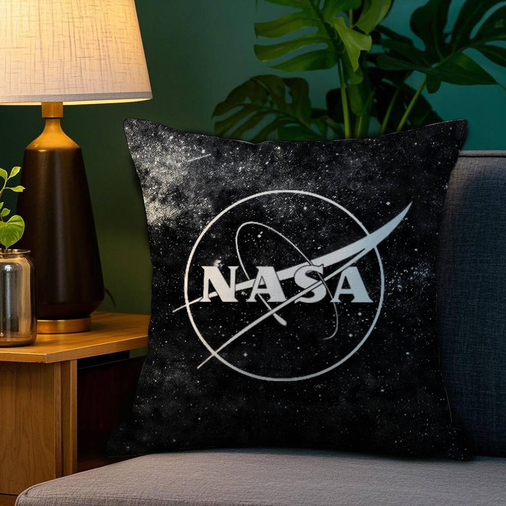 N-Nasa Space Pillow Case Plush Fabric Soft Double Sided Print Sofa Cushion Cover Throw Pillow Covers