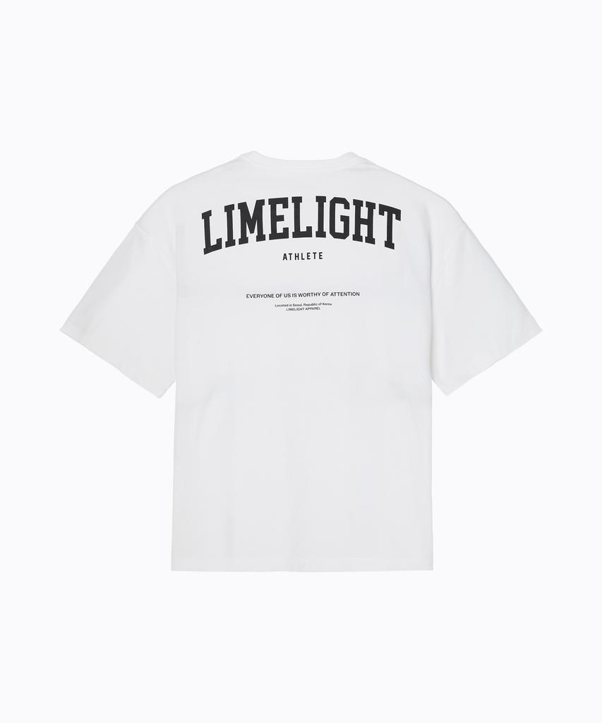 LIMELIGHT APPAREL Limelight Back Logo Cooling Oversized T-Shirt (White/Black)