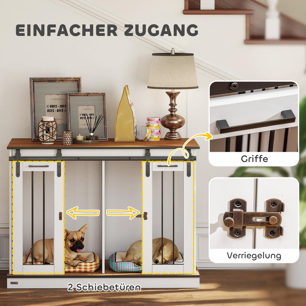 Dog Crate Furniture for Large Dogs, Double Dog Cage for Small Dogs