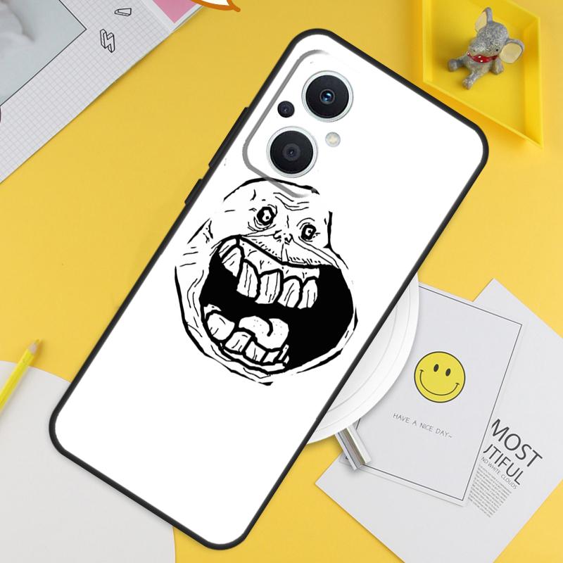 Мем Troll Face для OPPO Reno 4 5 6 7 8 Lite 10 Pro Reno 8T 4Z 5Z OPPO Find X3 Lite X2 Neo X6 X5 Pro Чехол