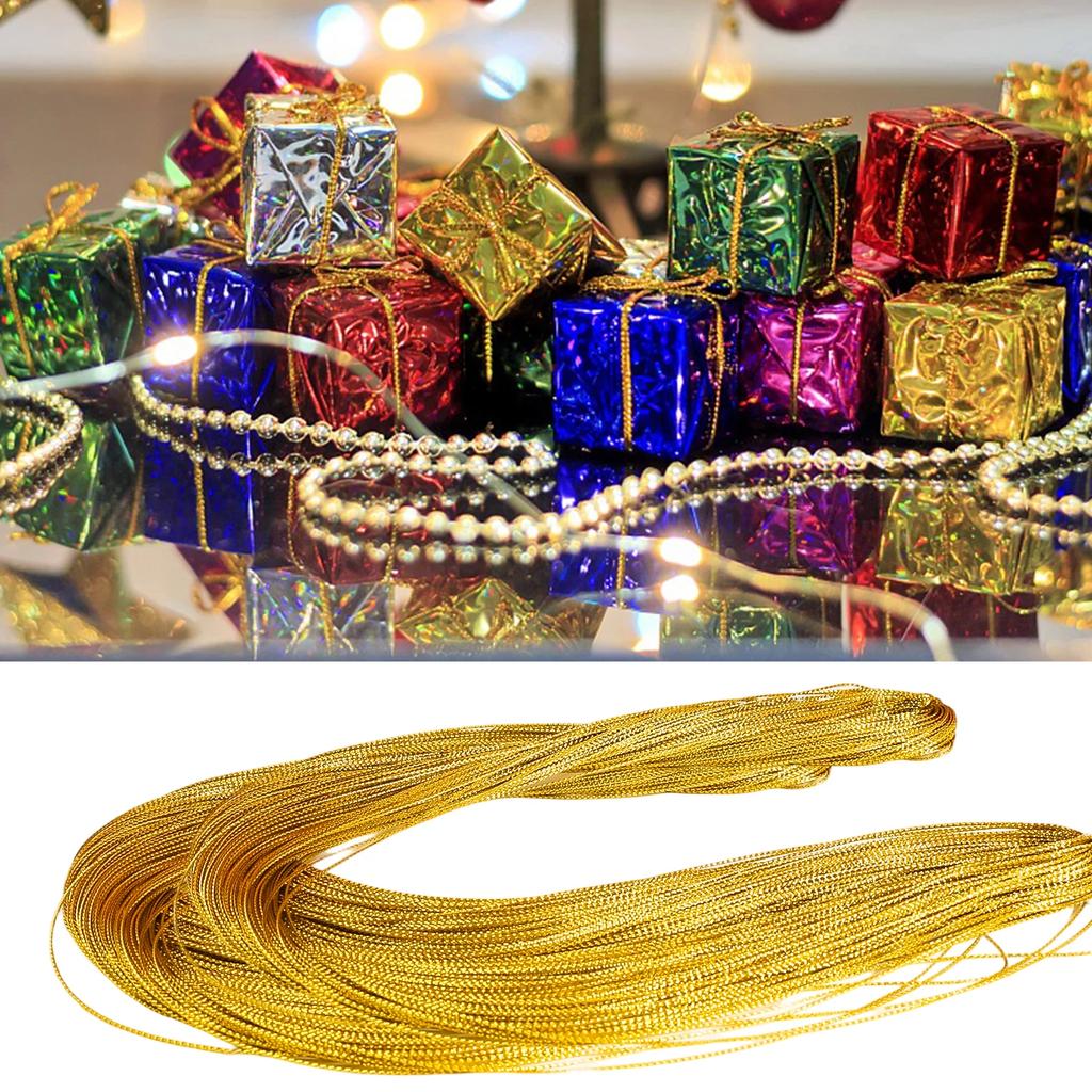 Wholesale Gold Silver Thread Gift Wrap Strings for Christmas Balls Pendents Ropes DIY Jewelry Making Price Tags Hanging Threads