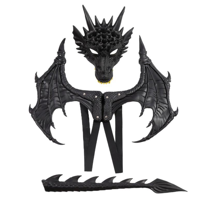 3D Halloween PU Foam Dragon Costume Set Cosplay Mask Party Dress Up