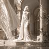 Ghost Girl Cloak Woman Statue Decoration Character Sculpture  Wine Cabinet Decor