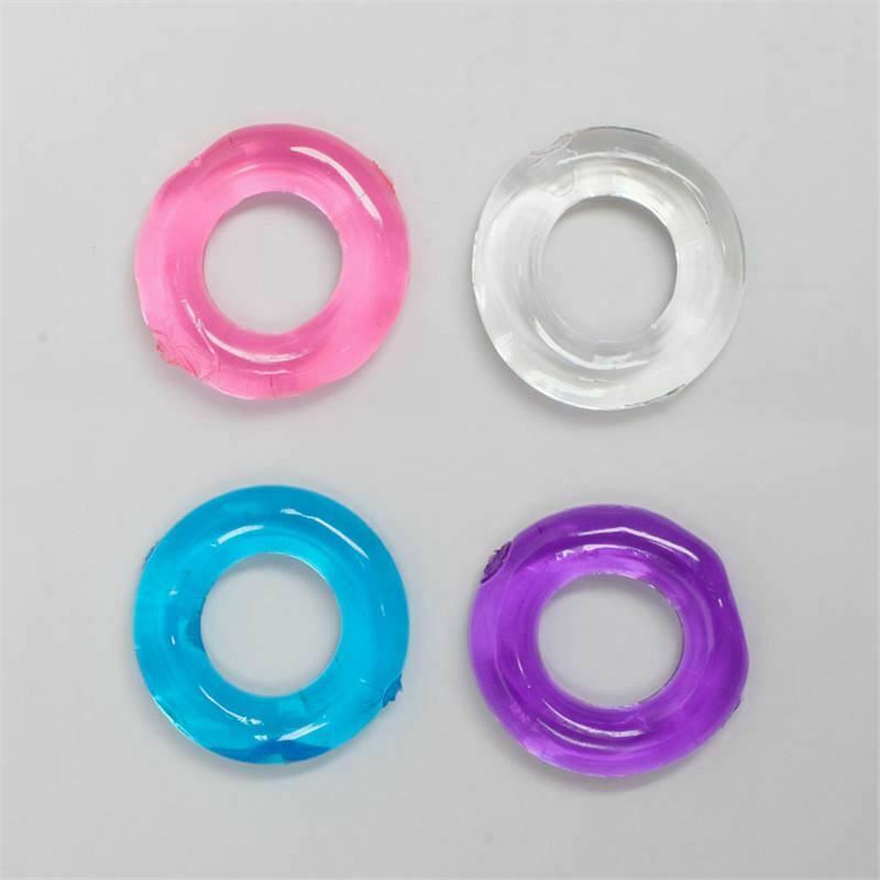 2 Pack Silicone Jelly Stretchy  Ring  Enlargement Men Set  Rings
