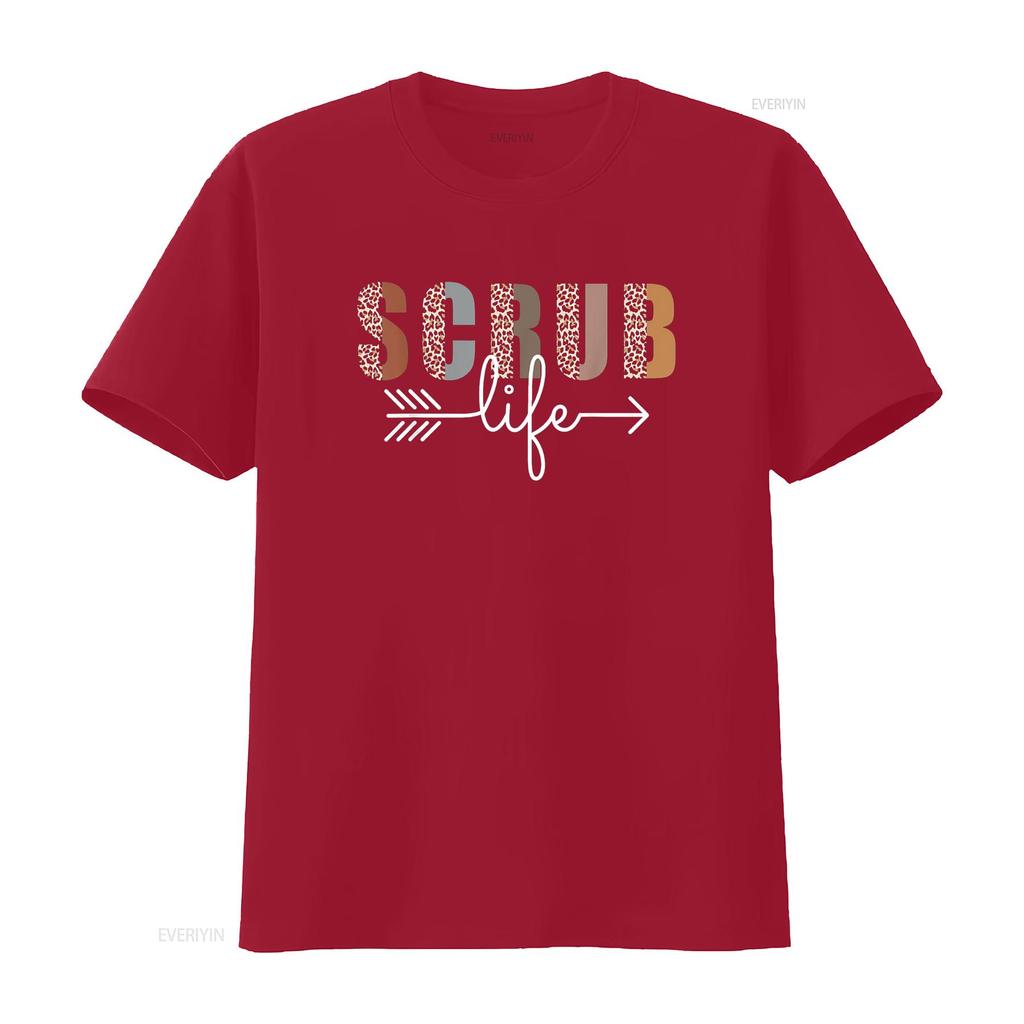 Nurse Leopard Scrub Life Nursing T Shirt Week vintage Washed Versatile fashion Slightly Soft Unisex designer clothes Stylish