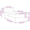 Storage Bed with Mattress Cream 90 x 190 cm Particleboard