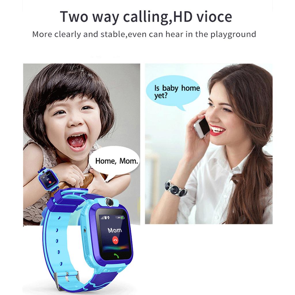 Q12 Детские интеллектуальные часы с функцией позиционирования, водонепроницаемые, 1,4-дюймовый цветной экран, умные часы(синий)