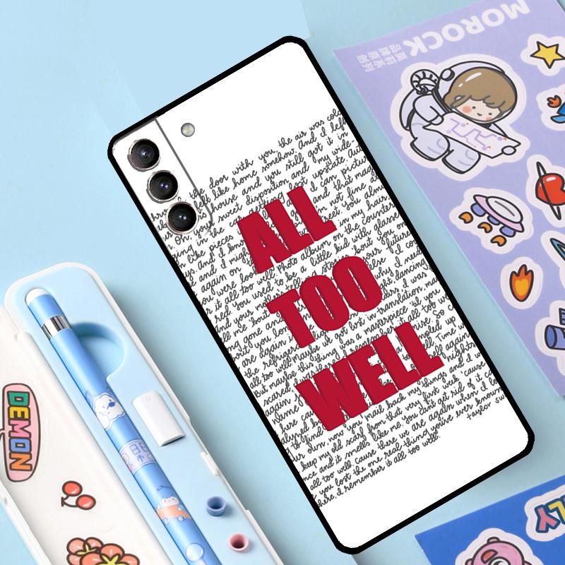 Чехол All Too Well Lyrics Art для Samsung Galaxy S23 S22 S21 Ultra S20 FE S9 S10 Note 10 Plus Note 20 Ultra Full Cover