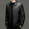 The First Layer of Cowhide Leather Jacket Lapel Jacket Autumn and Winter New Business Casual Leather Jacket Tide