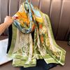 Luxury Sunscreen 180X90CM Shawls Popular Design Square Silk Scarf Women The Four Seasons Scarves  Style New Beach Bandanna