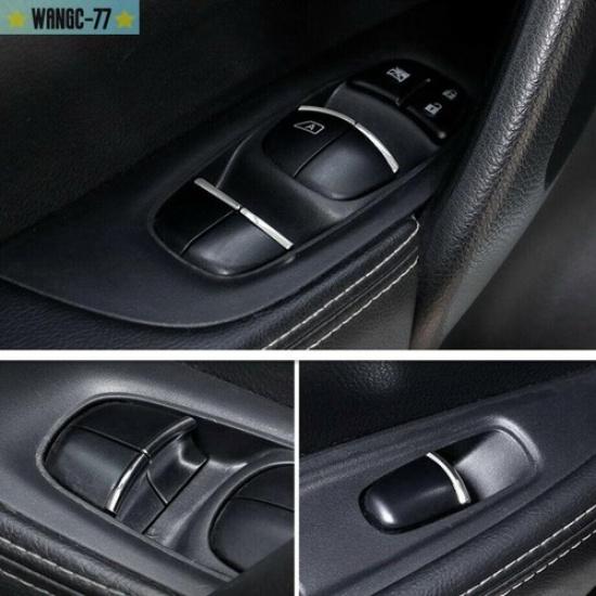 Хромированные Накладки на Кнопки Стеклоподъемника Автомобиля Для Nissan Rogue Sport 2017-