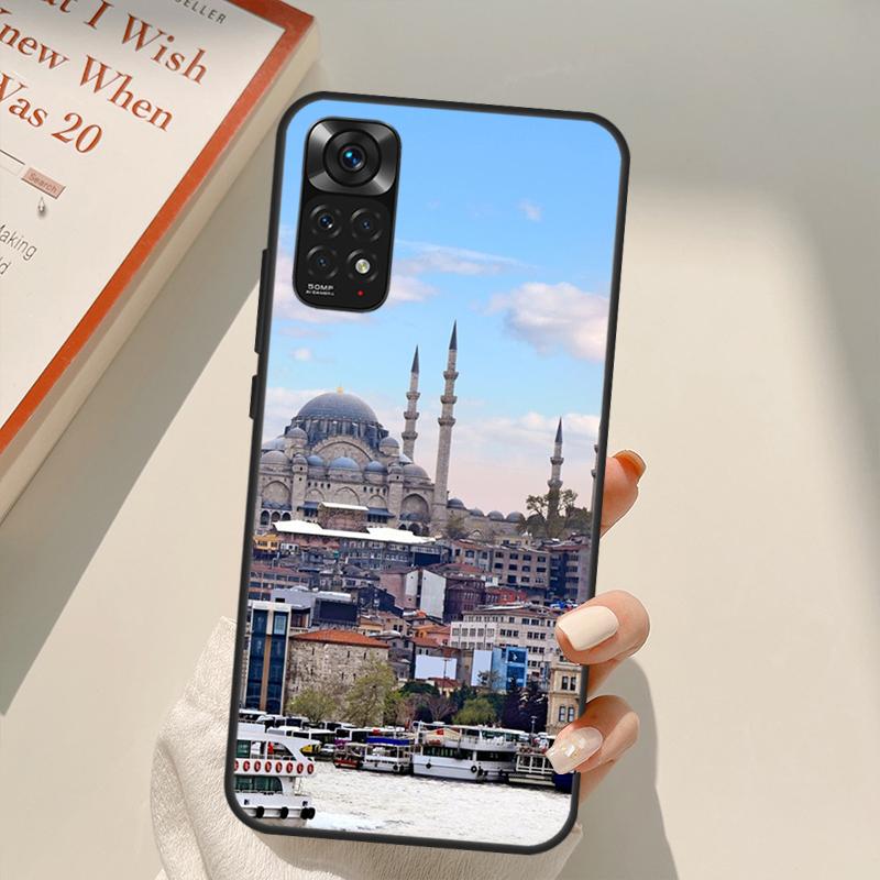 Чехол для Xiaomi Redmi Note 11 10 Pro 8 9 9S 10S 11S 9A 9C 10A 10C K40 K50, игровой чехол с пейзажем Стамбула, Турция