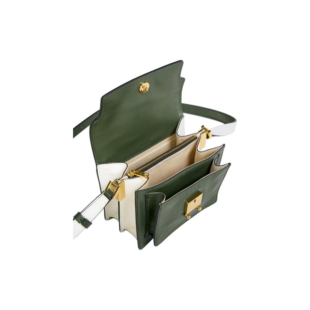 MARNI Trunk Calfskin Crossbody Bag, Shoulder Bag Regular Women's Green/White SBMP0075U3P2644Z598N