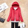 Women Puffer Jacket 8 Colors Plus Size  Female Ultra Lightweight Packable Hooded Down Coats