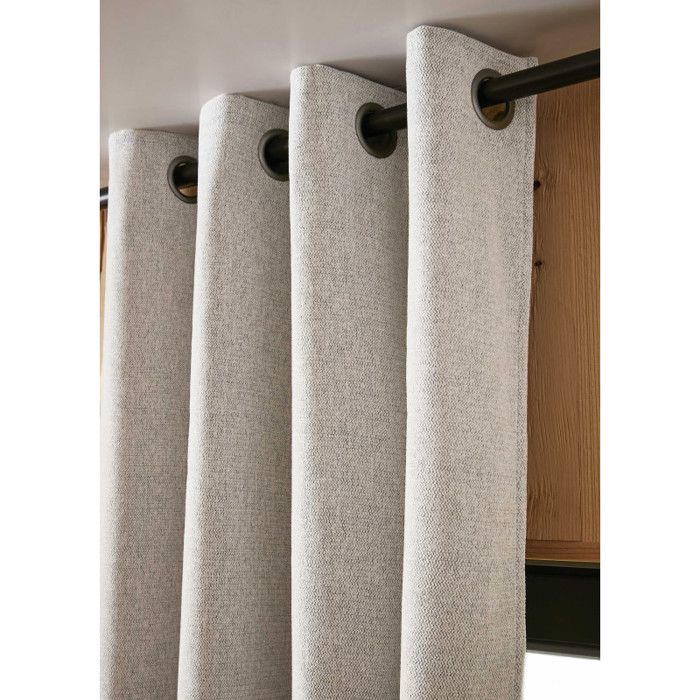 Комплект из 2 звуко- и теплоизоляционных светонепроницаемых штор "Бьорн" 100% непрозрачные - Бьорн Пампа - 2 затемняющие панели + флис