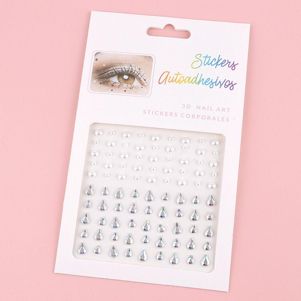 Кристальная радуга, драгоценные камни для лица, ювелирная наклейка с бриллиантами, сценическое украшение, 3D украшение для нейл-арта