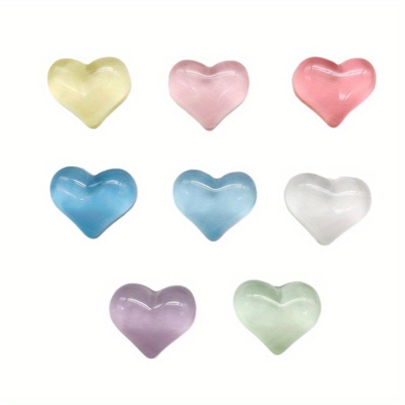 Набор из 9 милых магнитов на холодильник в форме сердца, розовые овальные пластиковые магниты на холодильник, декоративные магниты для доски, шкафа