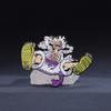 New  Japanese Anime One Piece Monkey D Luffy Nika Form Metal Brooch Gift Anime Merchandise