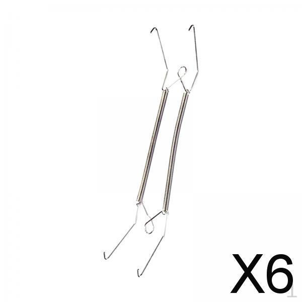 6x Настенный держатель для тарелок, Подставки для демонстрации блюд, , Невидимый проволочный держатель, Пружинный крючок для тарелок