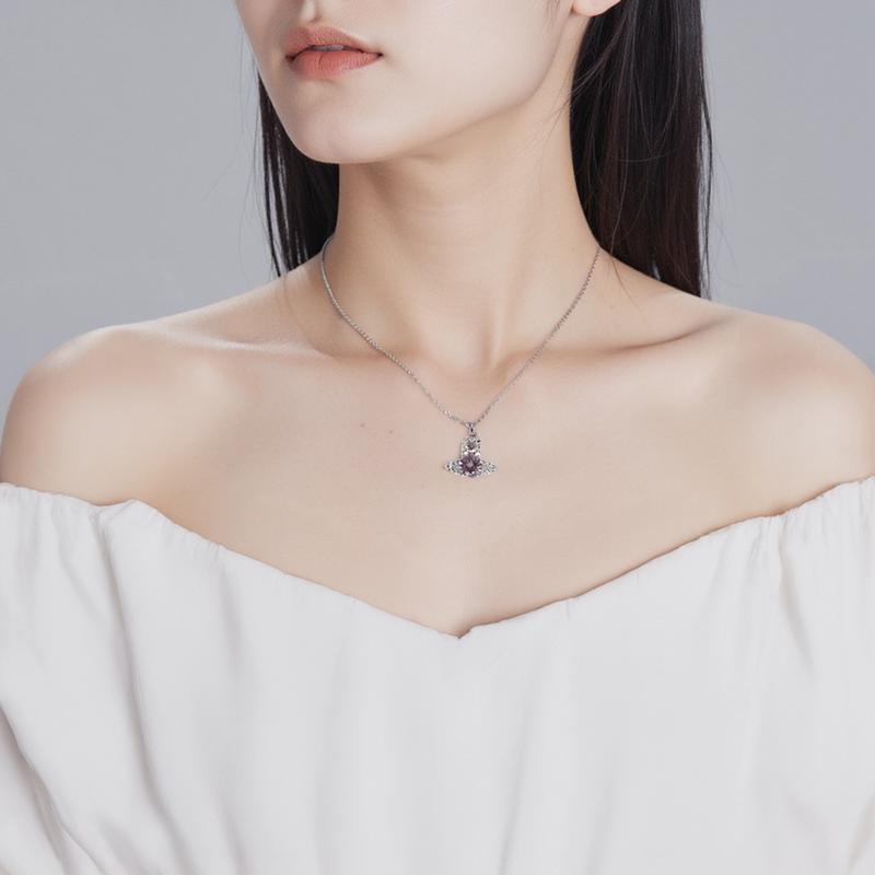 Vivienne Westwood Logo pendant metal necklace women's silver 6302033902P354P354IM