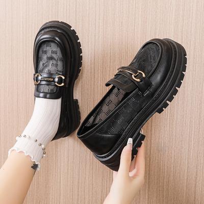 Модные 35-43 роскошные женские новые летние сетчатые толстые подошвы в английском стиле Lefu маленькие кожаные туфли сетчатые дышащие универсальные повседневные туфли