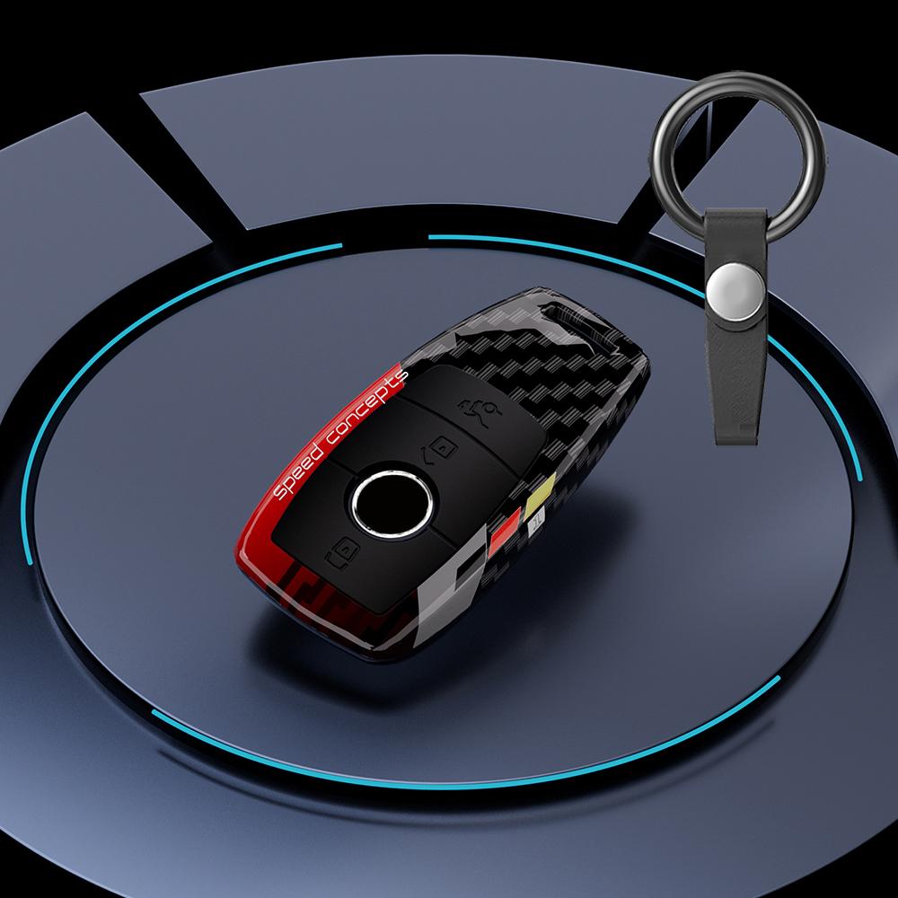 ABS Углеродный Чехол для ключа автомобиля для Mercedes Benz E C S GLC Class E200 E400 E63 W213 S550 S560 C260 A200 Защита корпуса ключа