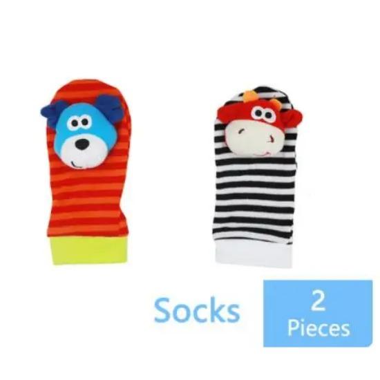 Мультяшные плюшевые носки с погремушками на запястье, детские игрушки для новорожденных, носки с мордочками животных для малышей, игрушка-поиск ножек, подарок, мягкая погремушка 0-36 месяцев