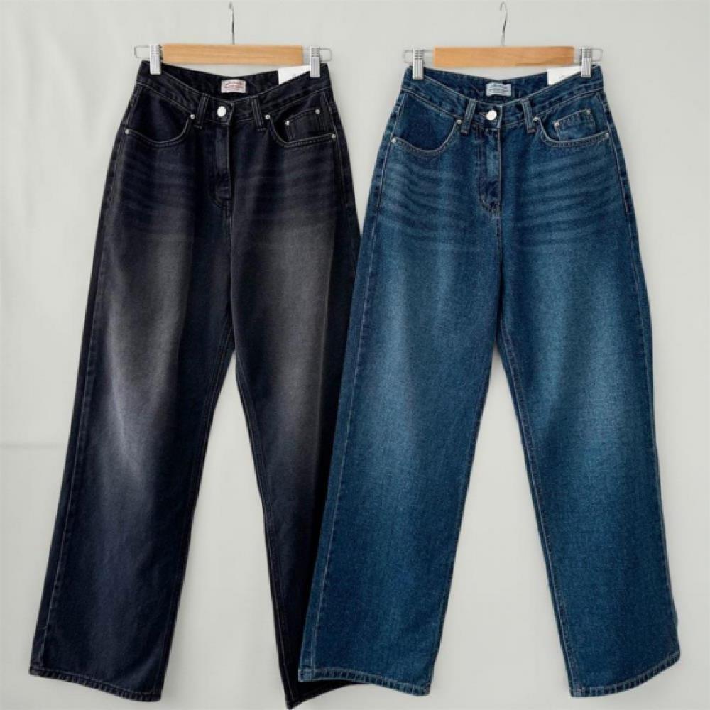 New ArrivalS Open Run Women S Daily Look Black Denim Wide FiT Non Span waShing T