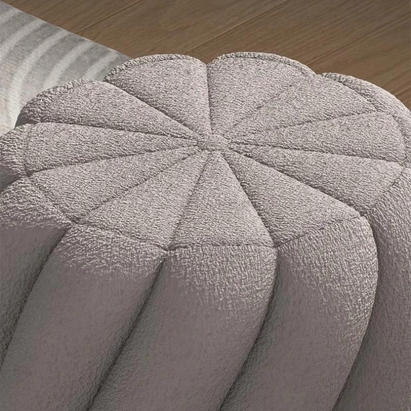 Дизайн Простой Складной Стул Домашний Диван Педаль Для Ног Гостиная Маленький Круглый Сменные Пуфики для Обуви Светлая Роскошь Мебель