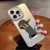 Милый Чехол для Телефона с Таксой Для iPhone 17,16,15,14,13,12,11,Pro Max,Plus Конфетный Серебристый Чехол