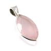Natural Rose Quartz Gemstone 925 Solid Sterling Silver Jewelry Pendant 1.2" p2M38