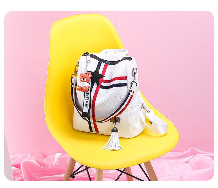 Кулон-лента Медведь Двусторонний плечевой рюкзак для женщин