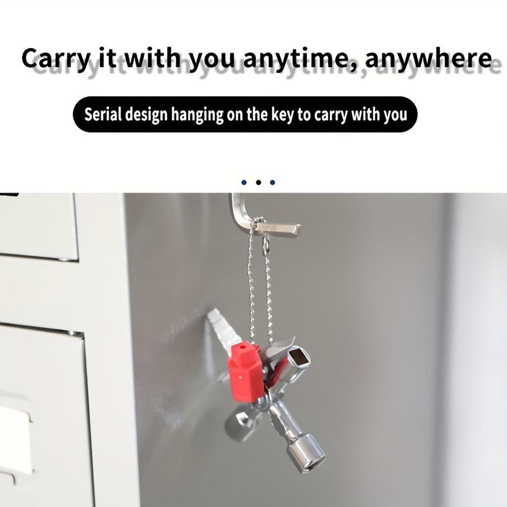 4 в 1 универсальный крестообразный треугольный/квадратный/круглый ключ, 4-х позиционный многофункциональный литой ключ для поезда