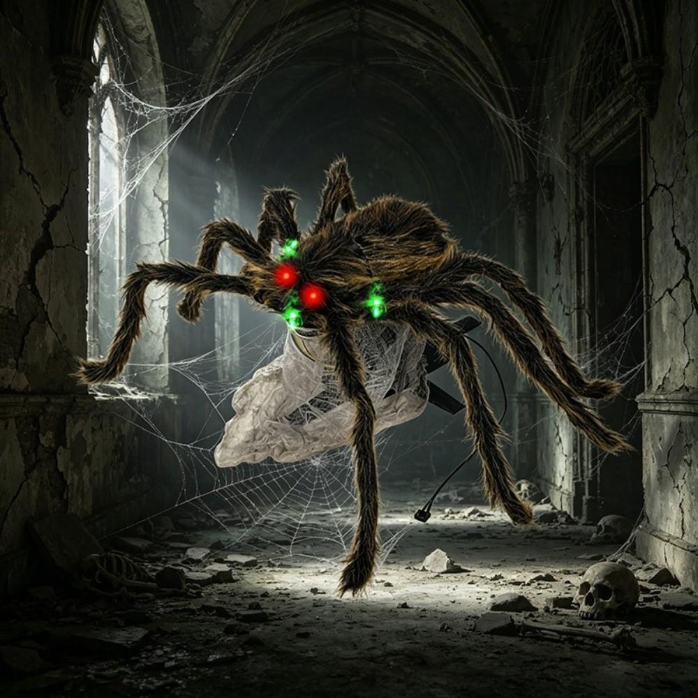 Bendable Legs Plush Spider Realistic Plush Bar Decorative Props Yard Decoration