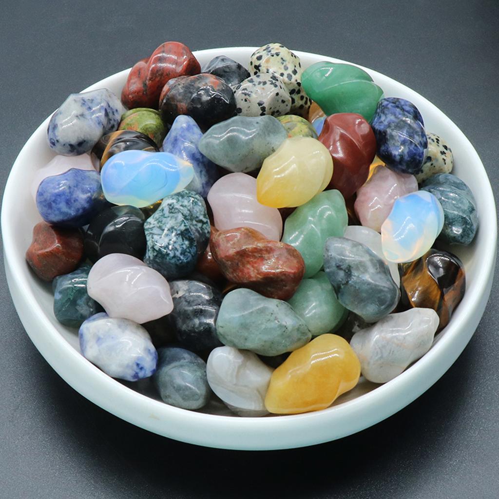 Натуральный полудрагоценный камень, орнамент, декоративные многоцветные драгоценные камни в форме факела, домашний декор, Рейки, исцеление, олимпийский дух, мебель, ювелирные изделия 28 × 18 мм