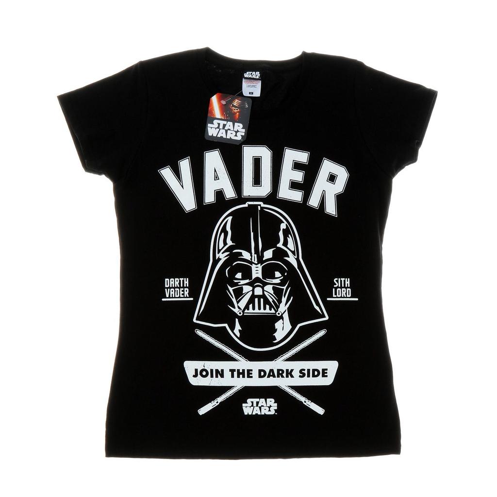 STAR WARS Womens/Ladies Darth Vader Collegiate Cotton T-Shirt