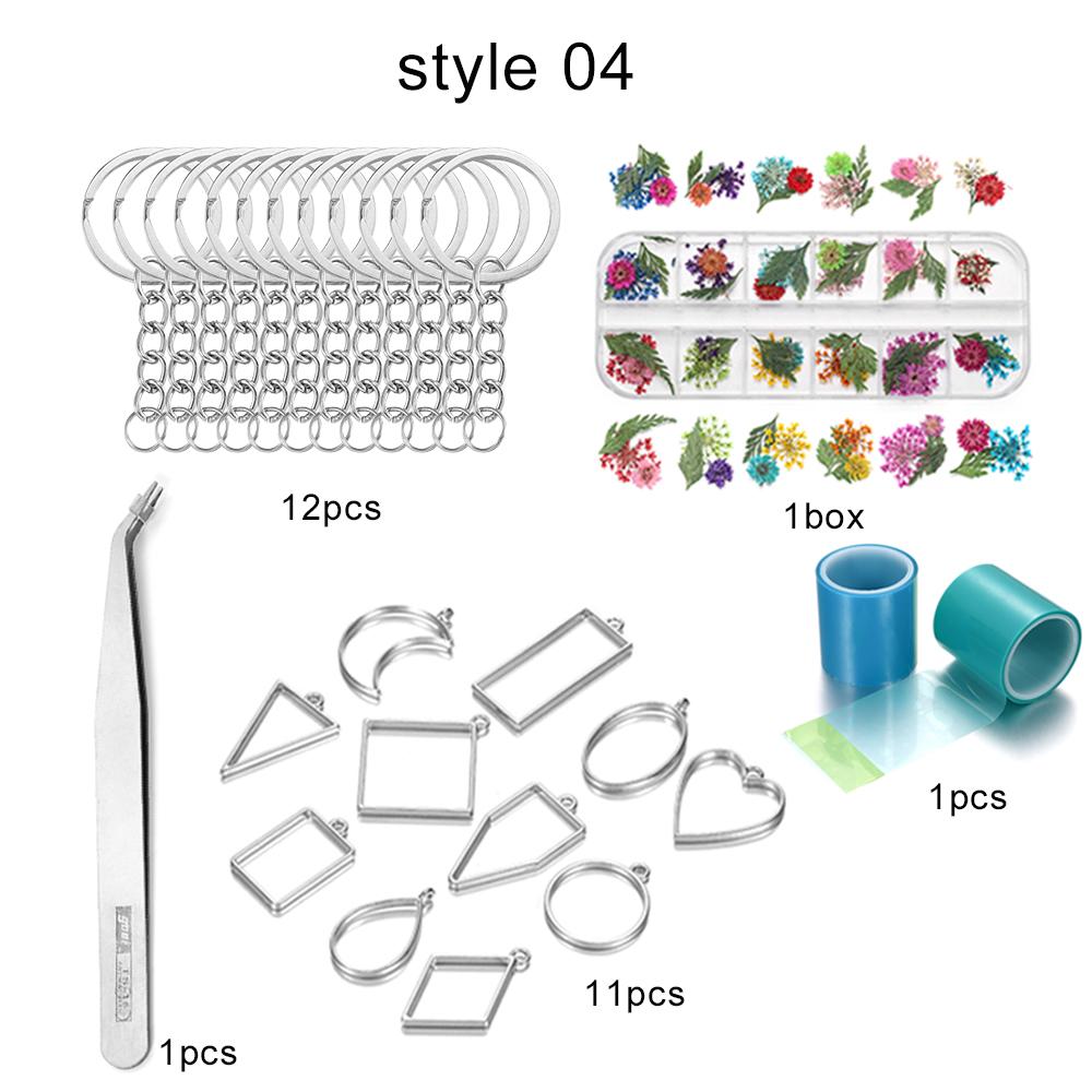 Наборы для изготовления ювелирных изделий «сделай сам», набор силиконовых форм из смолы, полый клей, пустая подвеска, базовые настройки, набор инструментов для изготовления ювелирных изделий из сушеных цветов