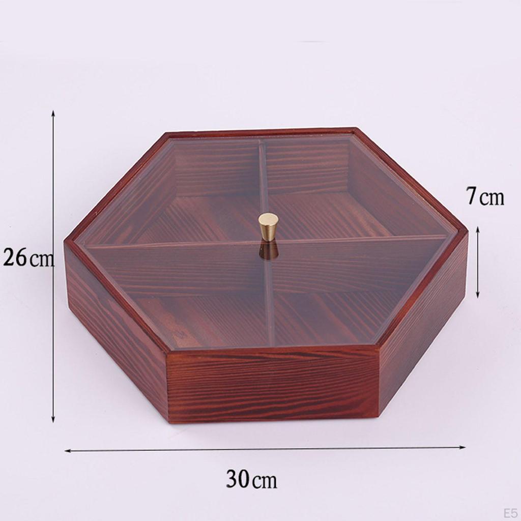 Divided Serving Tray Organizer Dustproof Snack Bowl for Spring Festival Year Dried